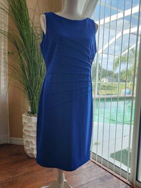 Ivanka Trump | Dresses | Ivanka Trump Womens Coldshoulder Shirt Dress In Navy Blue